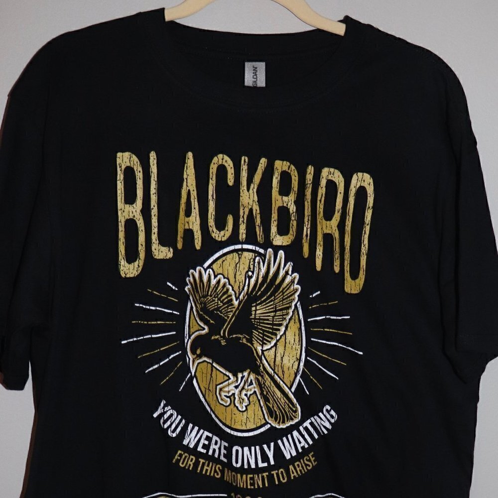 Gildan Beatles Blackbird Black  Shirt Size L